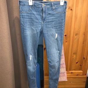 blue ripped jeans